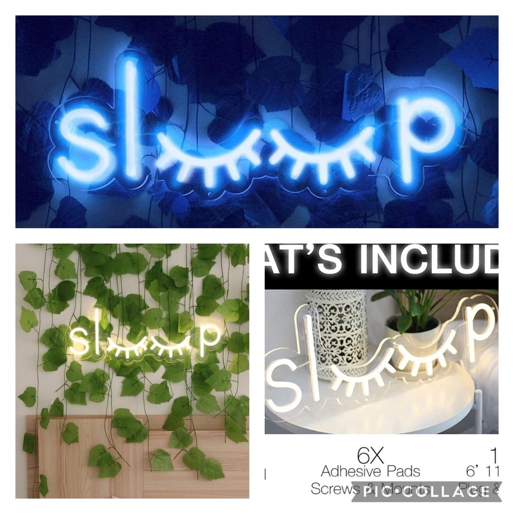 NEW BLUE Neon bedroom Sign Sleep Sign for bedroom neon light